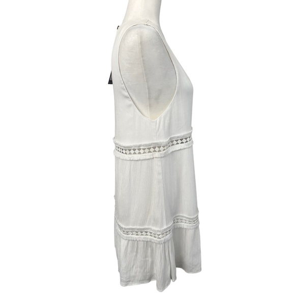 Show Me Your Mumu White Sleeveless Deep V Neck Dress - See Measurements - Picture 2 of 13
